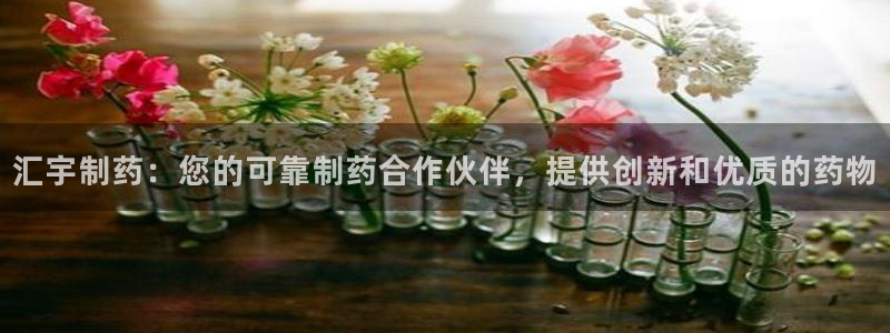 九游会老哥：汇宇制药：您的可靠制药合作伙伴，提供创新和优质的药物