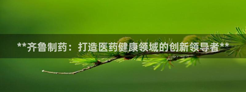九游老哥俱乐部官网登录入口：**齐鲁制药：打造医药健康领域的创新领导者**