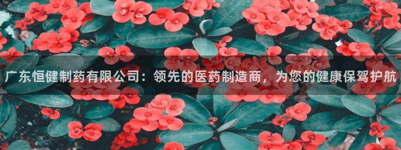 老哥俱乐部是干什么的啊：广东恒健制药有限公司：领先的医药制造商，为您的健康保驾护航