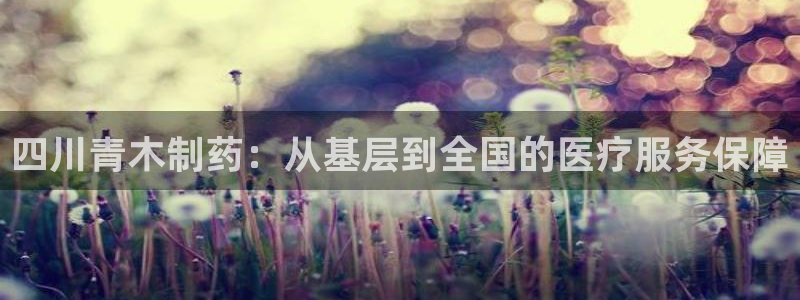 九游会老哥俱乐部必备的交流社区论坛：四川青木制药：从基层到全国的医疗服务保障