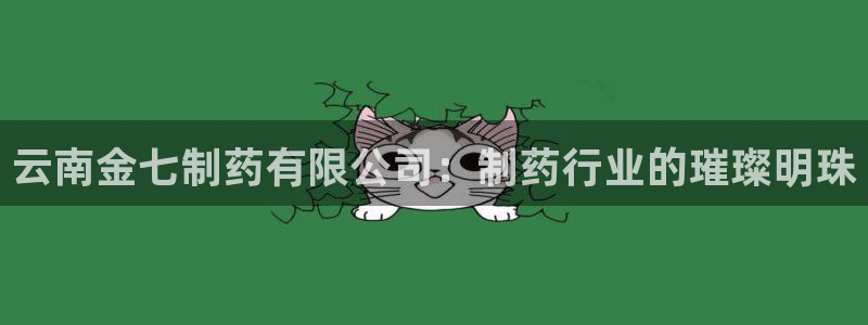 ag九游老哥俱乐部：云南金七制药有限公司：制药行业的璀璨明珠