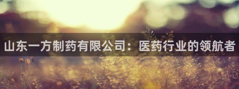 九游老哥俱乐部登录：山东一方制药有限公司：医药行业的领航者