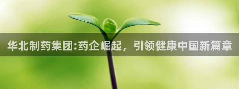 九游会老哥俱乐部交流社区：华北制药集团:药企崛起，引领健康中