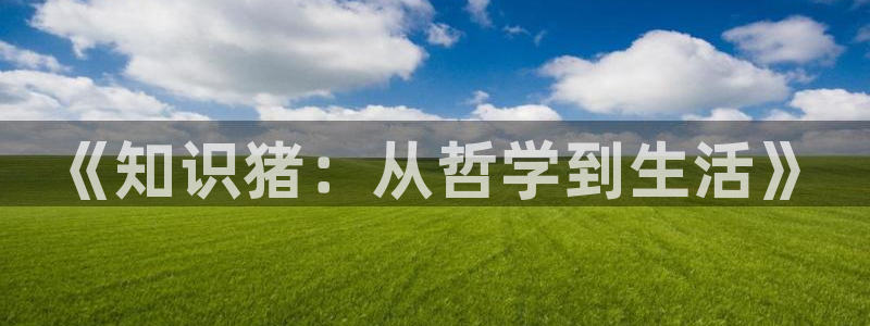 笔书阁免费阅读：《知识猪：从哲学到生活》